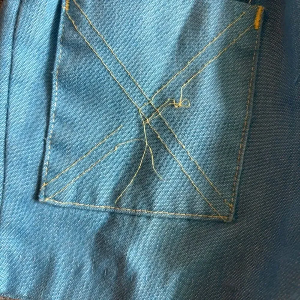 Vintage 1970s Toddler Boys Shorts Lot T2 Denim Blue Orange Retro